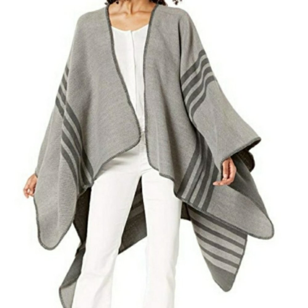 Reversible Shades of Gray Shrug sweater O/S